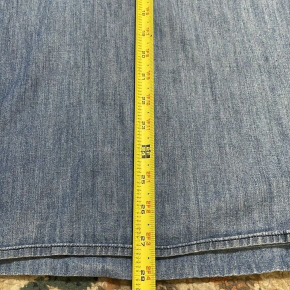 Frank & Oak Men’s Blue 100% Cotton Pullover 1/4 Zip Denim Shirt (Size: Large) - Picture 10 of 13